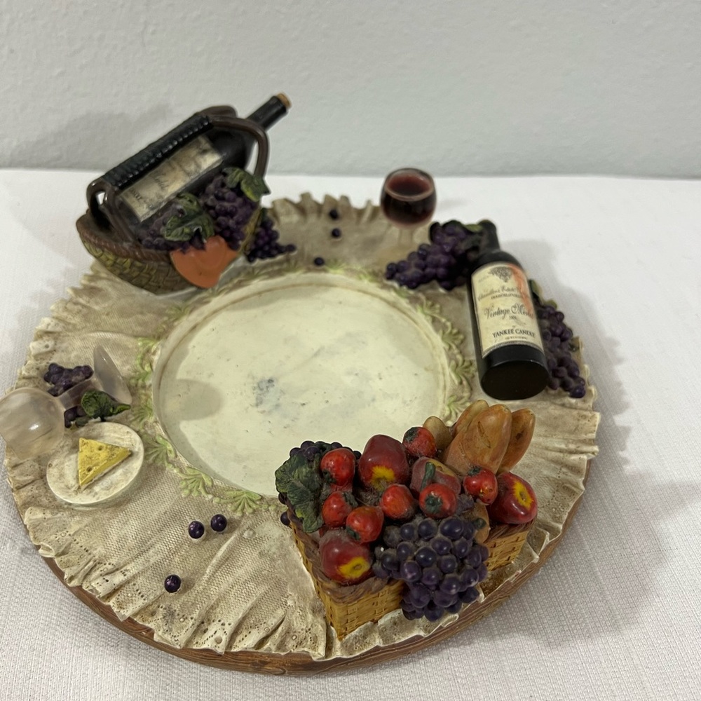 Yankee Candle large‎ wine decorative plate
